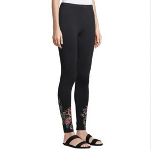 JWLA Johnny Was Vernazza Black Embroidered Legging